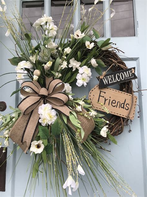 floral wreath front door|inexpensive front door wreaths.